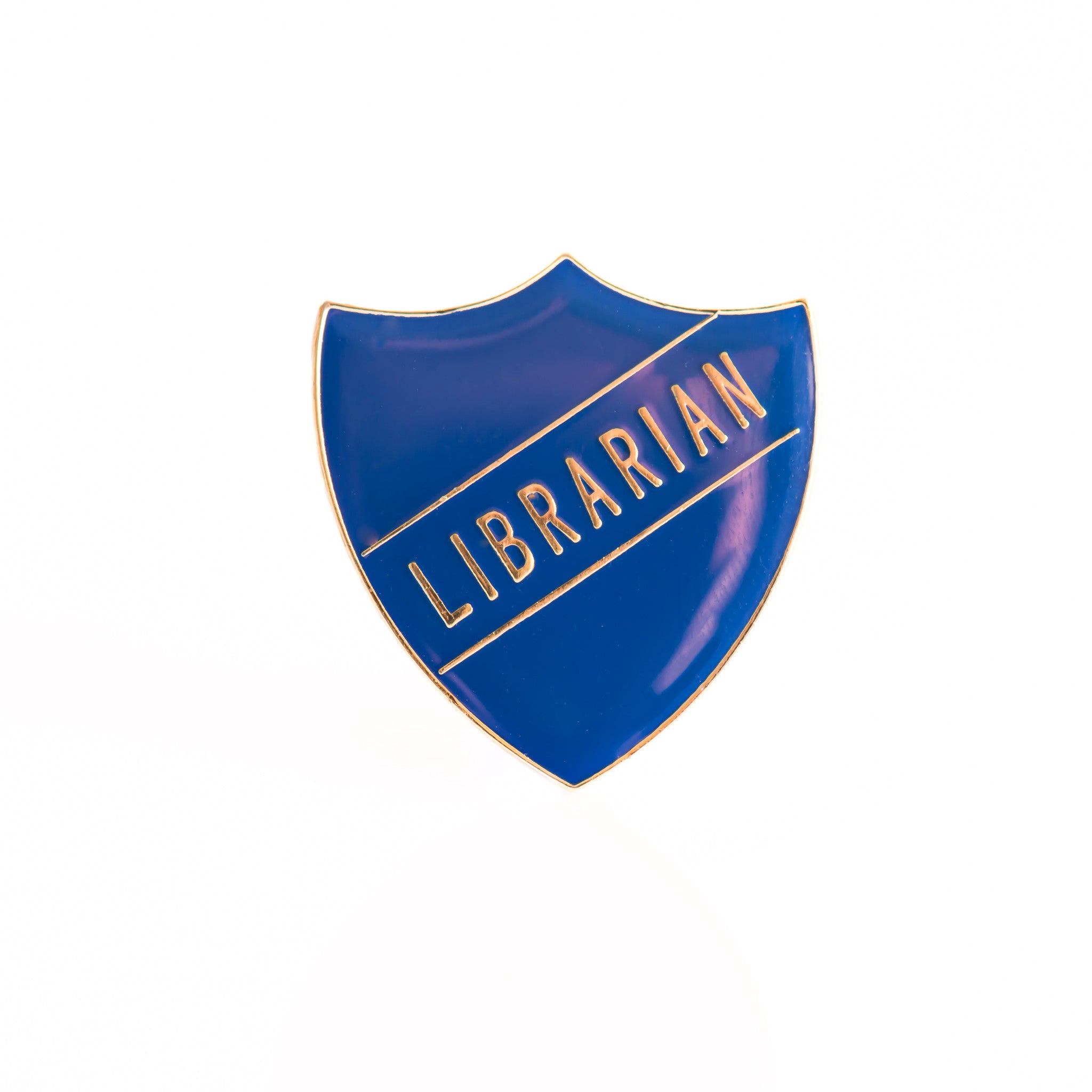 Enamel Shield Pin Badge - Librarian