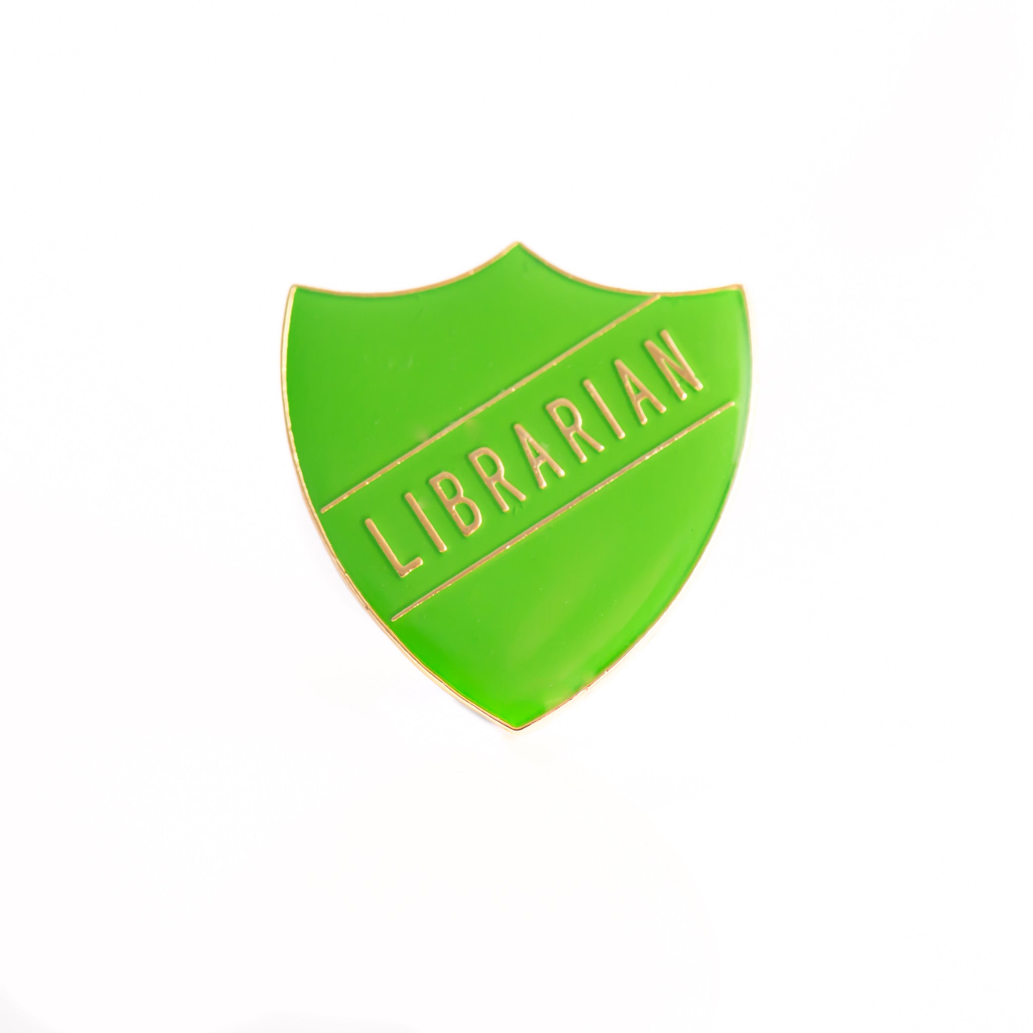 Enamel Shield Pin Badge - Librarian
