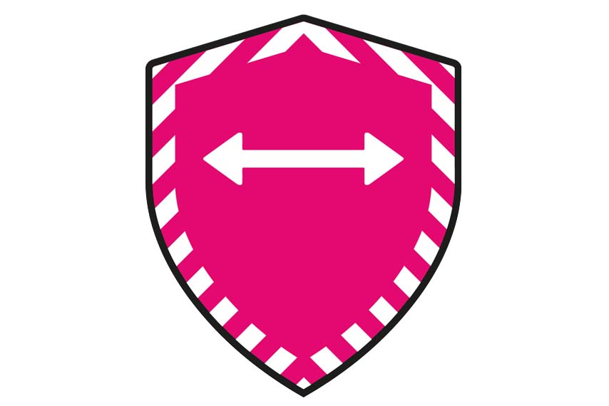 38mm Distance Aware Badges - Pink