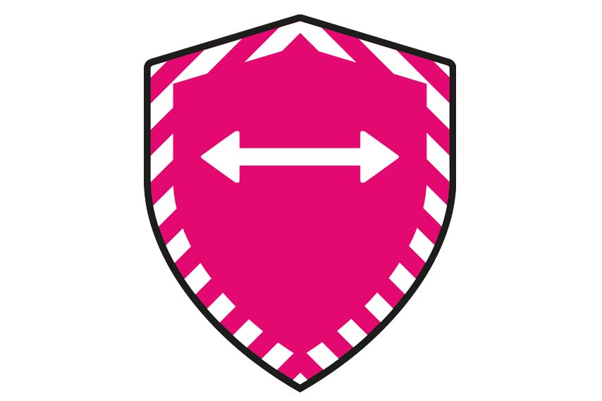 38mm Distance Aware Badges - Pink