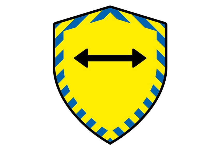 38mm Distance Aware Badges - Yellow