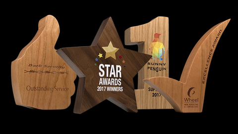 Real Wood Shaped Award