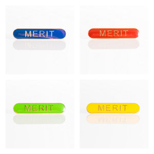 Enamel Bar Pin Badge - Merit