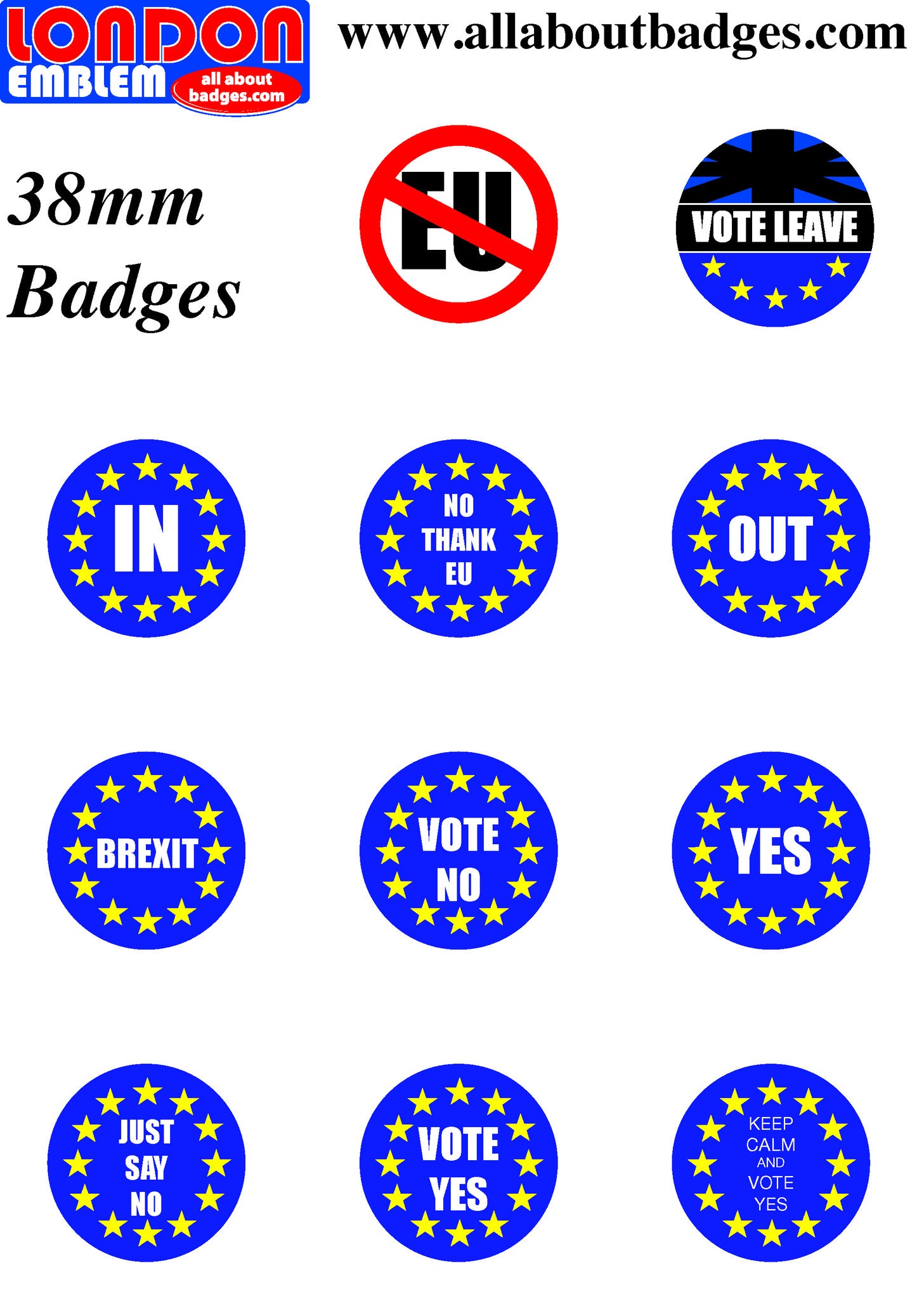 EU Referendum Badges