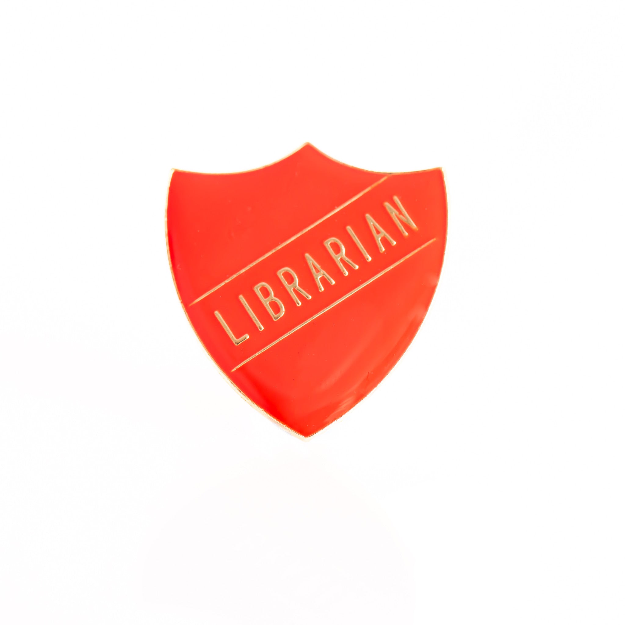 Enamel Shield Pin Badge - Librarian