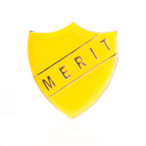 Enamel Shield Pin Badge - Merit