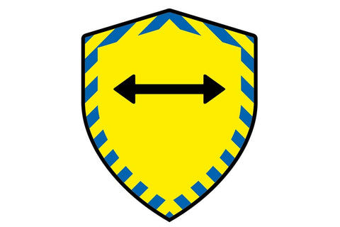 38mm Distance Aware Badges - Yellow