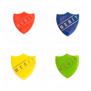 Enamel Shield Pin Badge - Merit