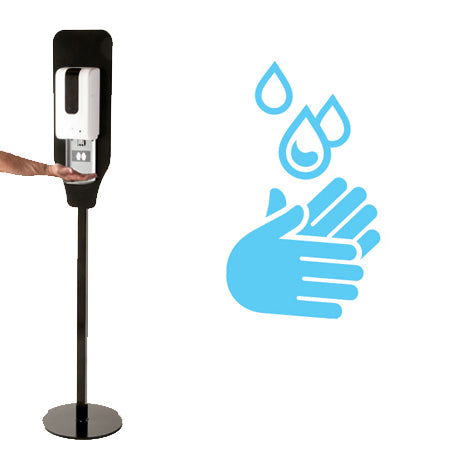 Automatic Hand Sanitiser Station Black