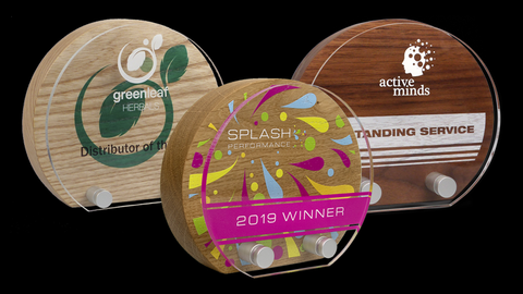 Real Wood Sunrise Award with Acrylic Front